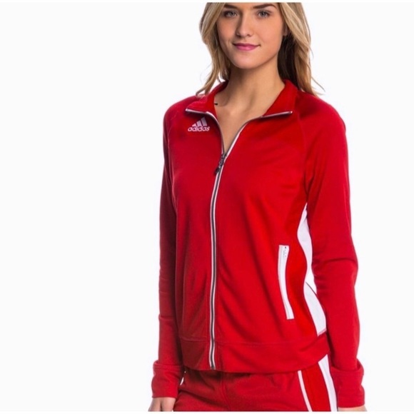 [Adidas] Red Utility Warm-Up Jacket - Picture 1 of 4